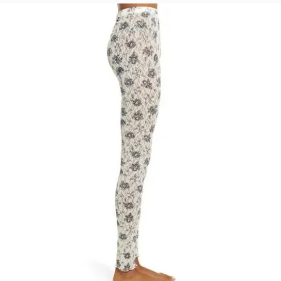 Free People Floral Lace Leggings NWT XS - Picture 3 of 6